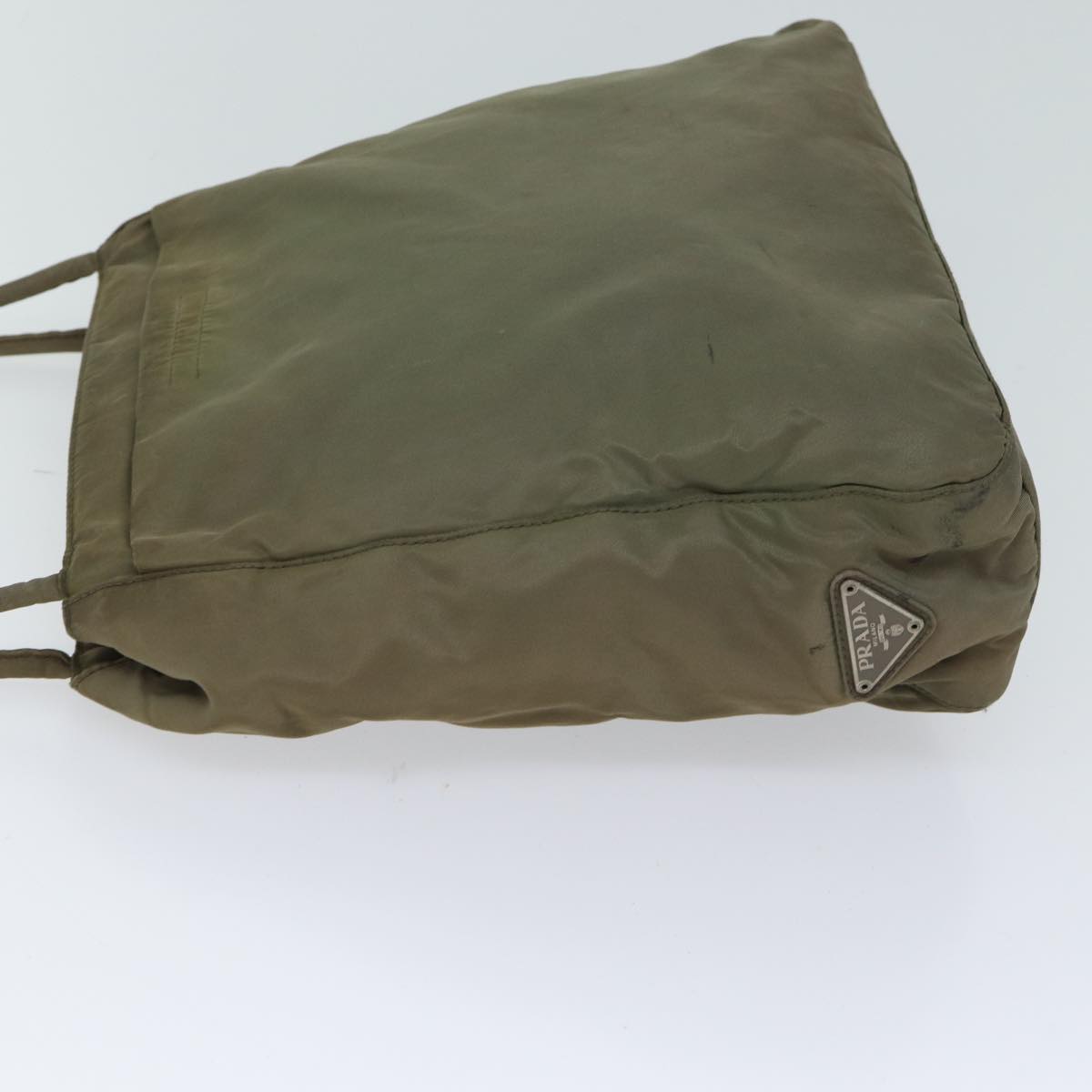 PRADA Shoulder Bag Nylon Khaki Auth bs13512