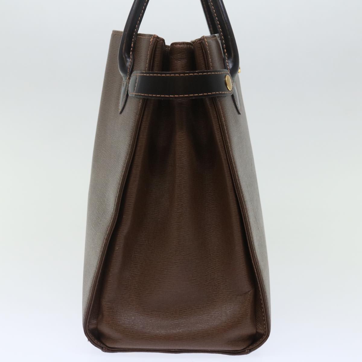 Burberry Hand Bag Leather Brown Auth bs13652