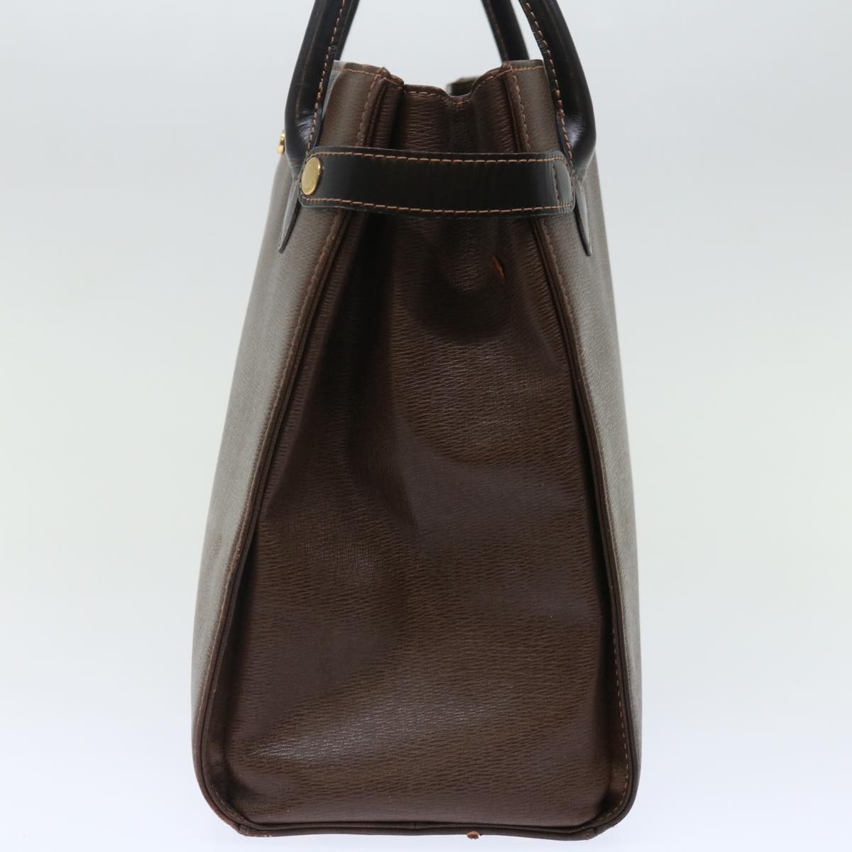 Burberry Hand Bag Leather Brown Auth bs13652