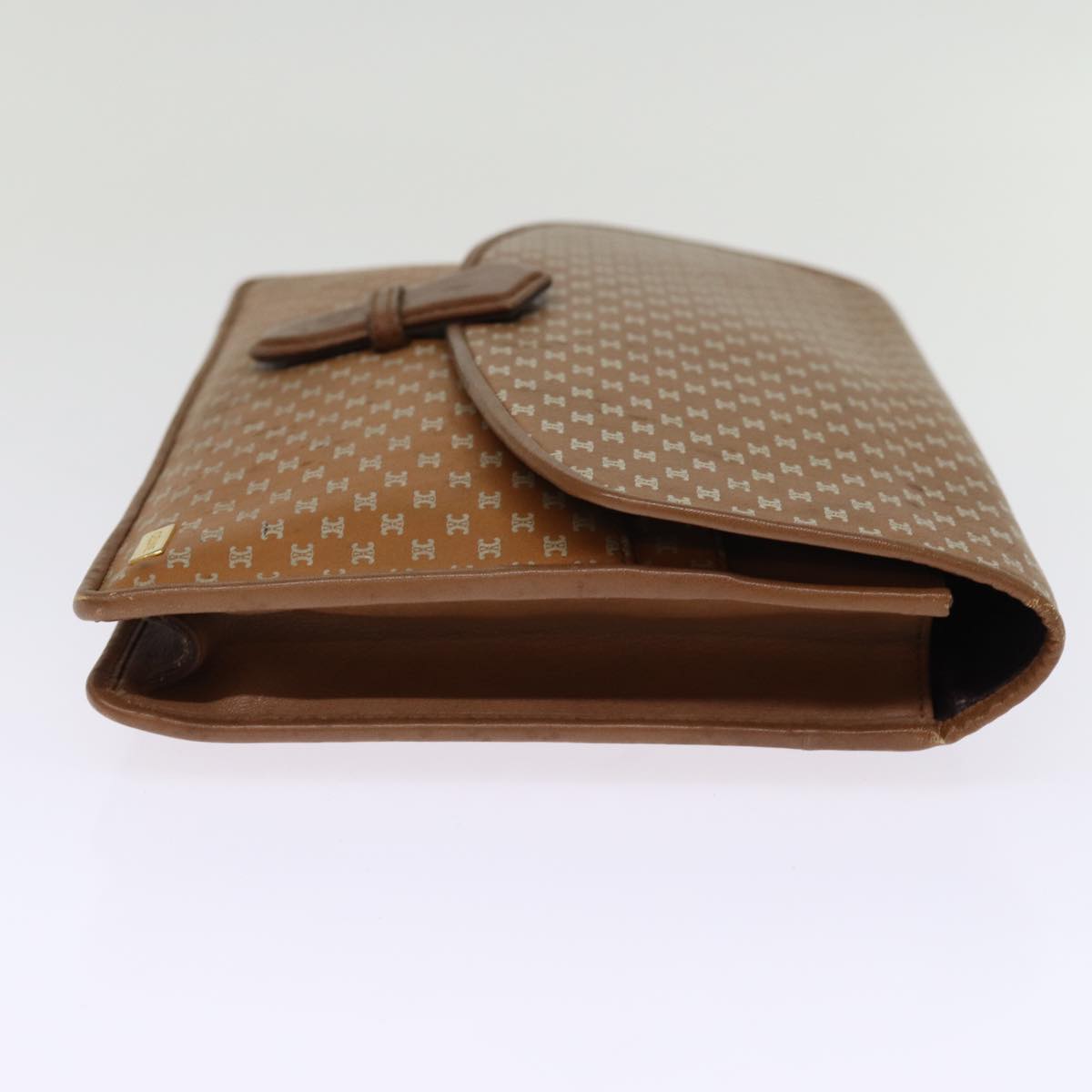 Luxury CELINE Macadam Canvas Clutch Bag Brown 14112