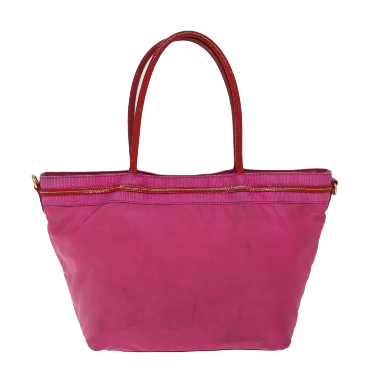 PRADA Tote Bag Nylon Pink Auth bs14285