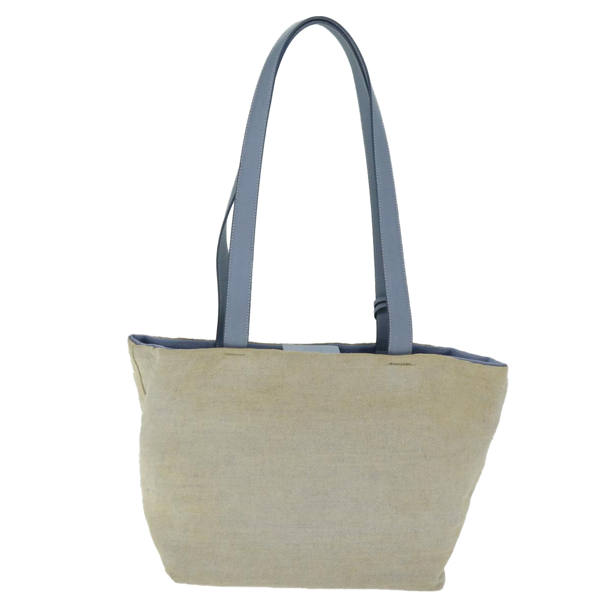 PRADA Sports Tote Bag Canvas Beige Auth bs14541