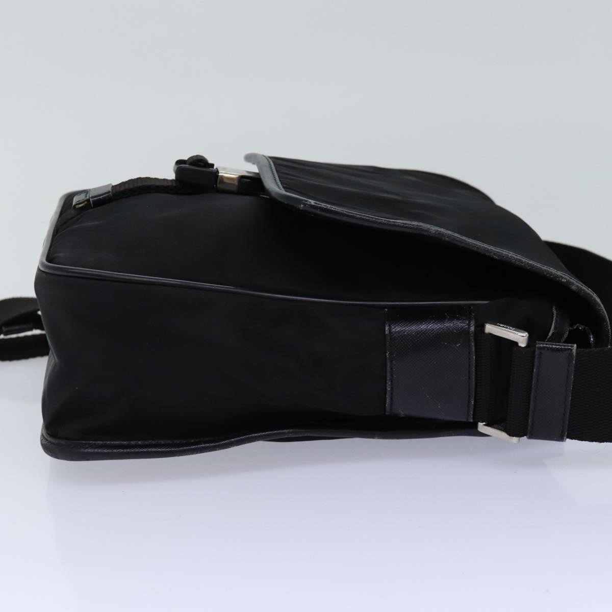 PRADA Shoulder Bag Nylon Black Auth bs14651