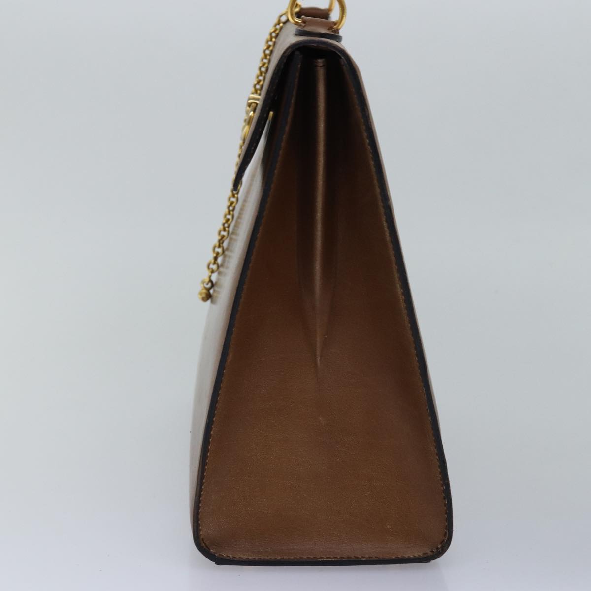 Luxury CELINE Hand Bag Leather Brown 15080