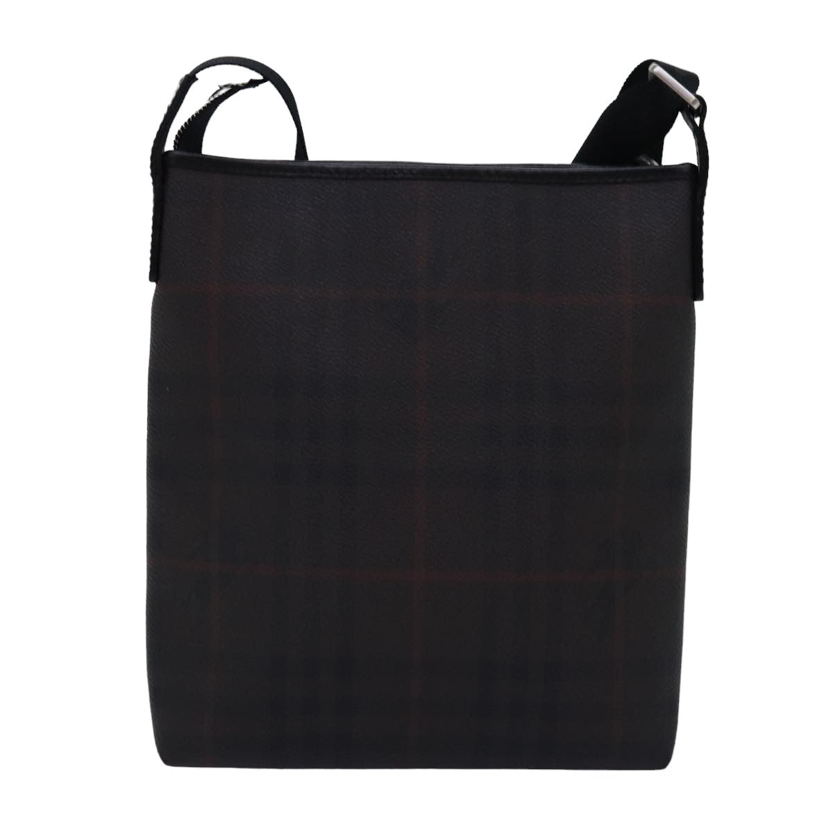 Burberry Nova Check Shoulder Bag PVC Leather Brown Auth bs15130