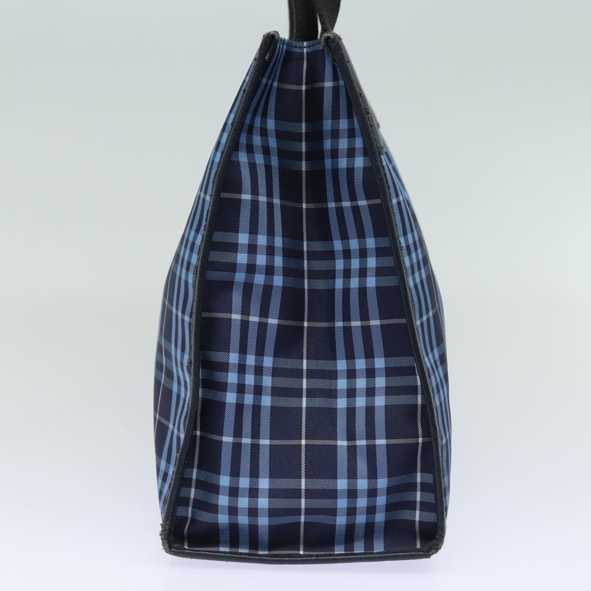 Burberry Nova Check Hand Bag Nylon Blue Auth bs15357