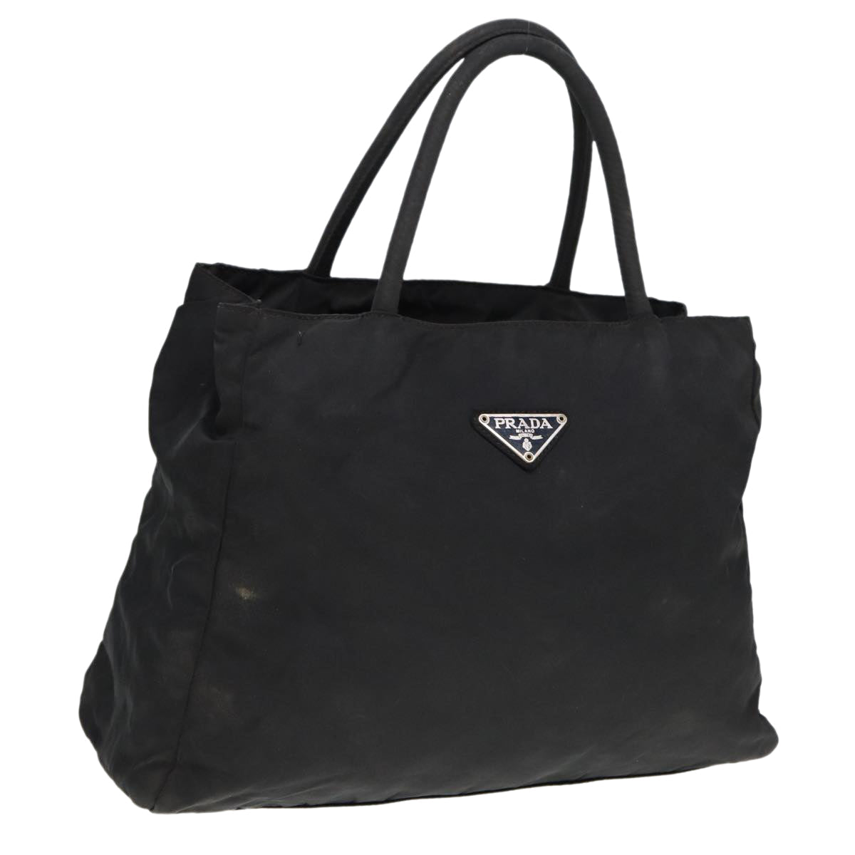 PRADA Hand Bag Nylon Black Auth
