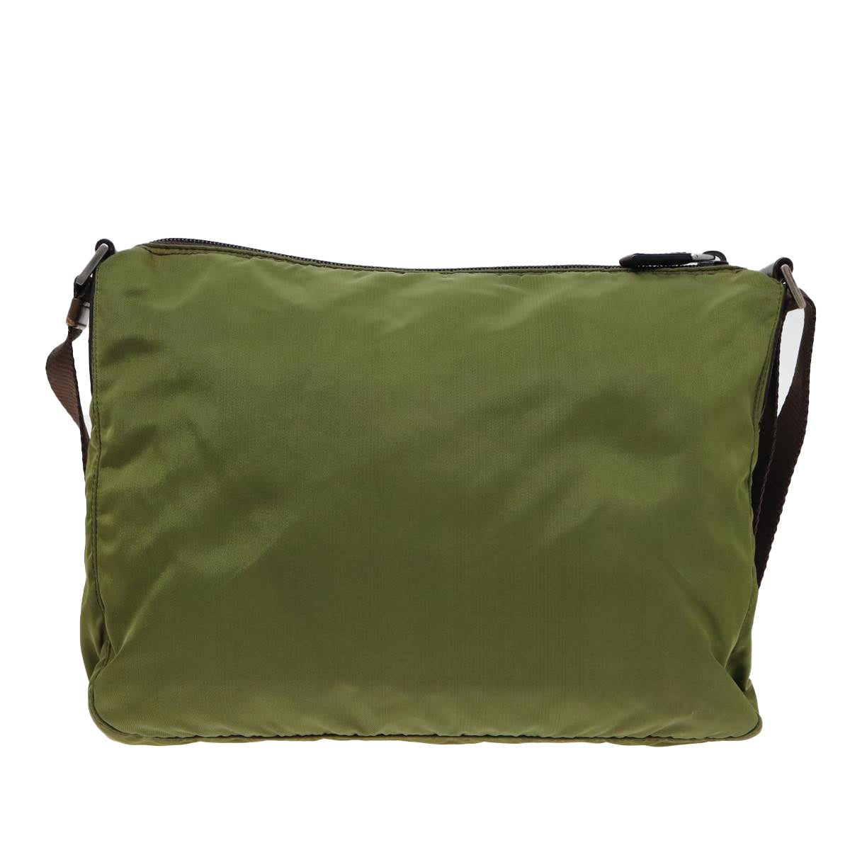 PRADA Shoulder Bag Nylon Khaki Auth