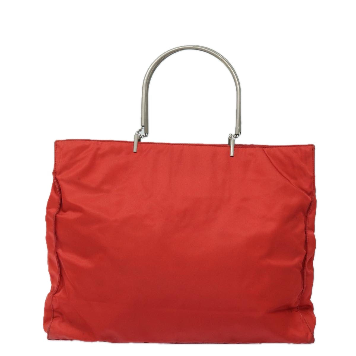 PRADA Hand Bag Nylon Red Auth