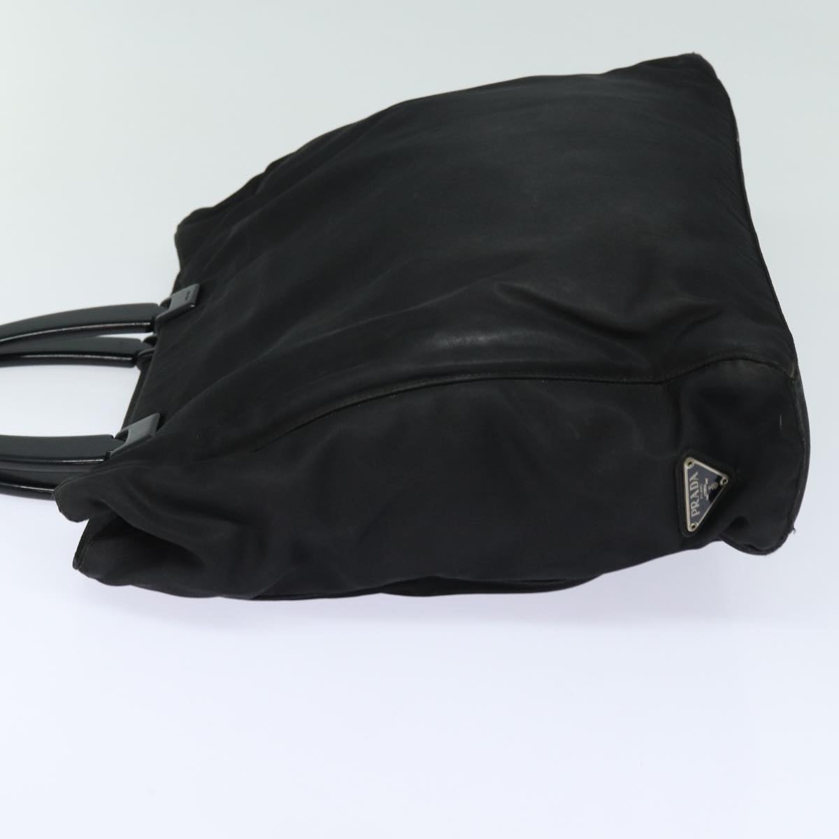 PRADA Hand Bag Nylon Black Auth