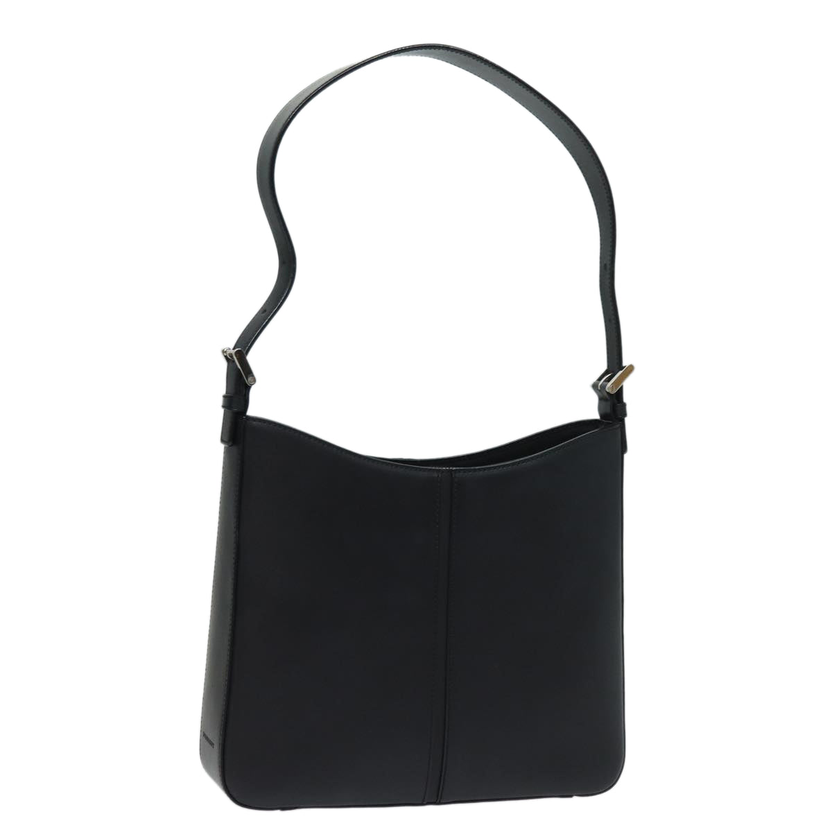 Burberry Shoulder Bag Leather Black Auth bs15614