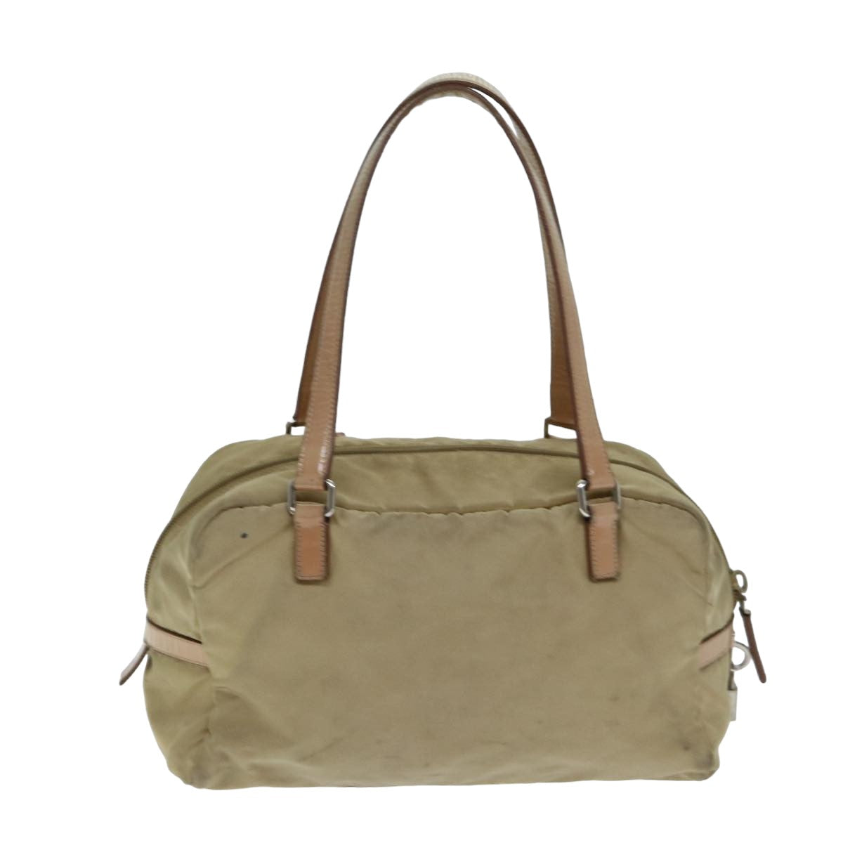 PRADA Shoulder Bag Nylon Beige Auth