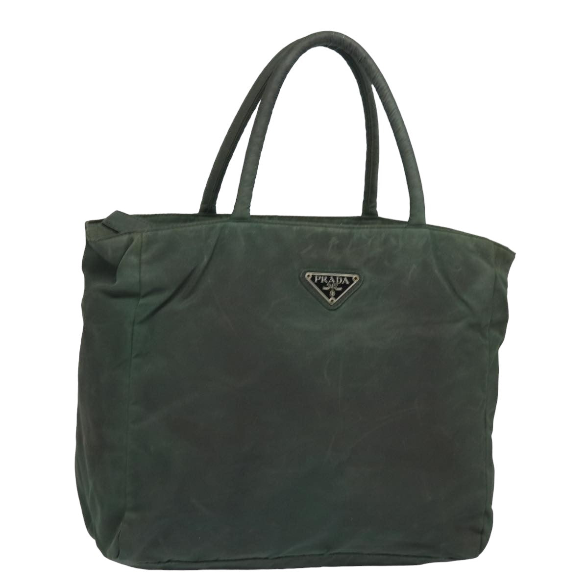 PRADA Hand Bag Nylon Khaki Auth