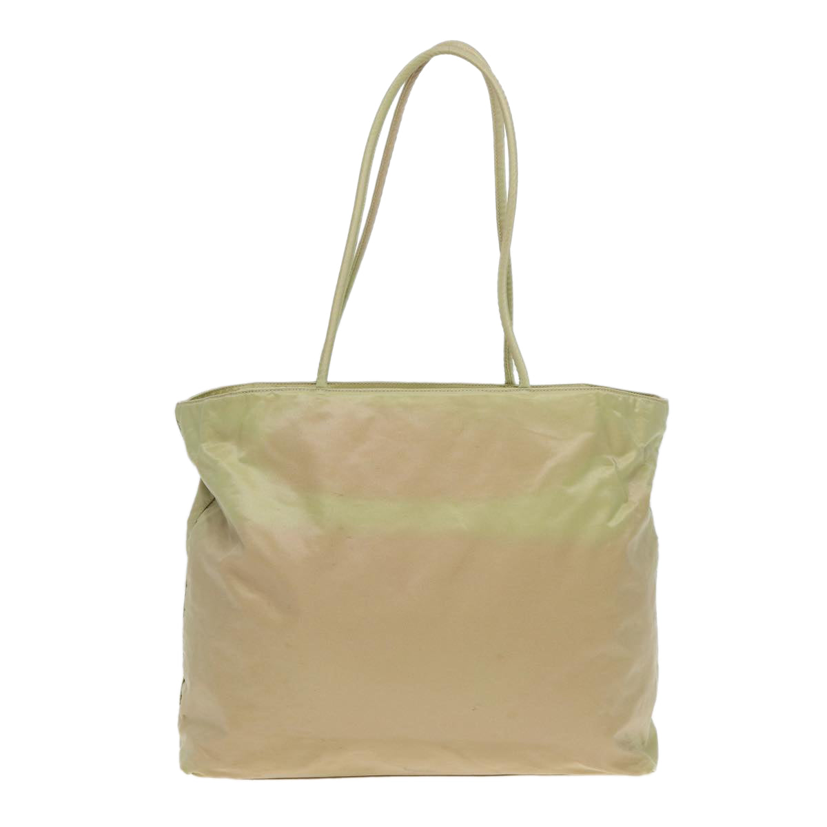 PRADA Tote Bag Nylon Beige Auth
