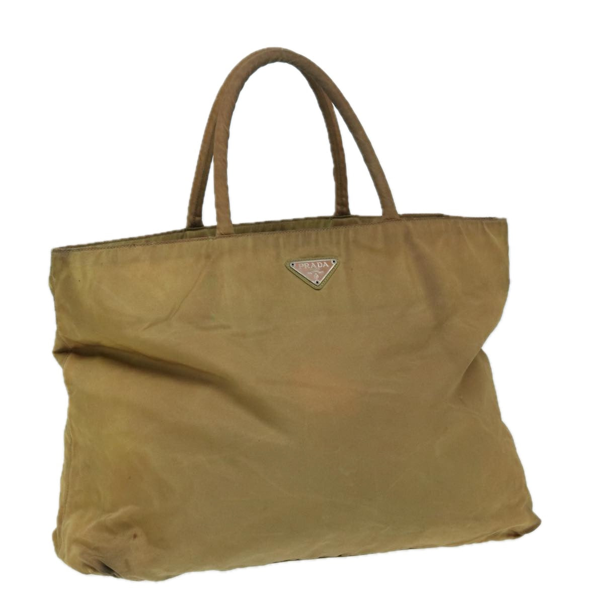 PRADA Hand Bag Nylon Brown Auth