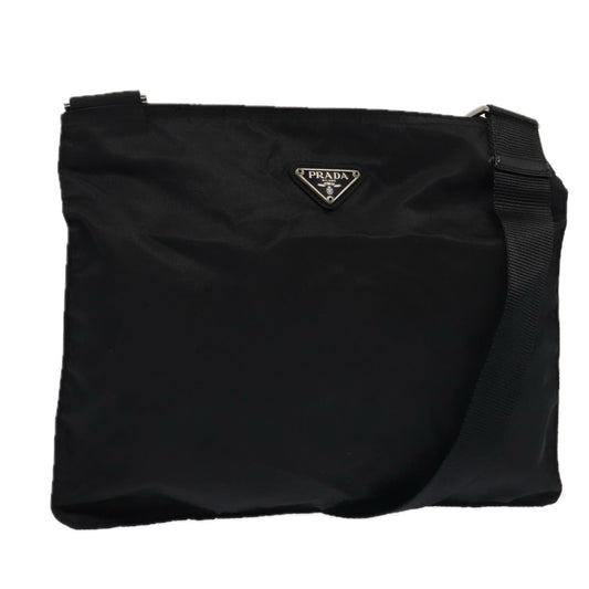 PRADA Shoulder Bag Nylon Black Auth
