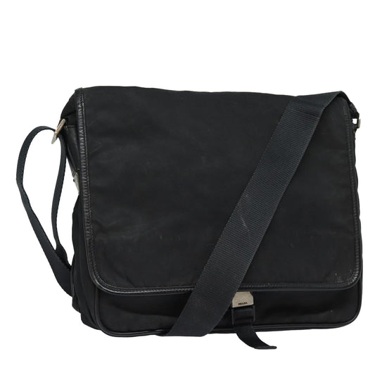 PRADA Shoulder Bag Nylon Black Auth