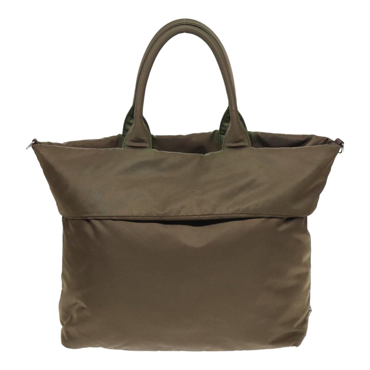 PRADA Tote Bag Nylon Khaki Auth