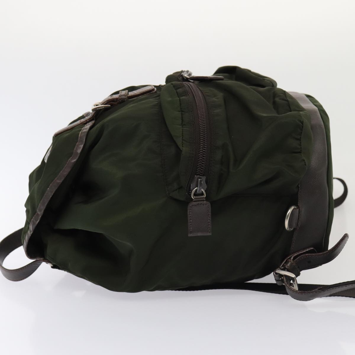 PRADA Backpack Nylon Khaki Auth