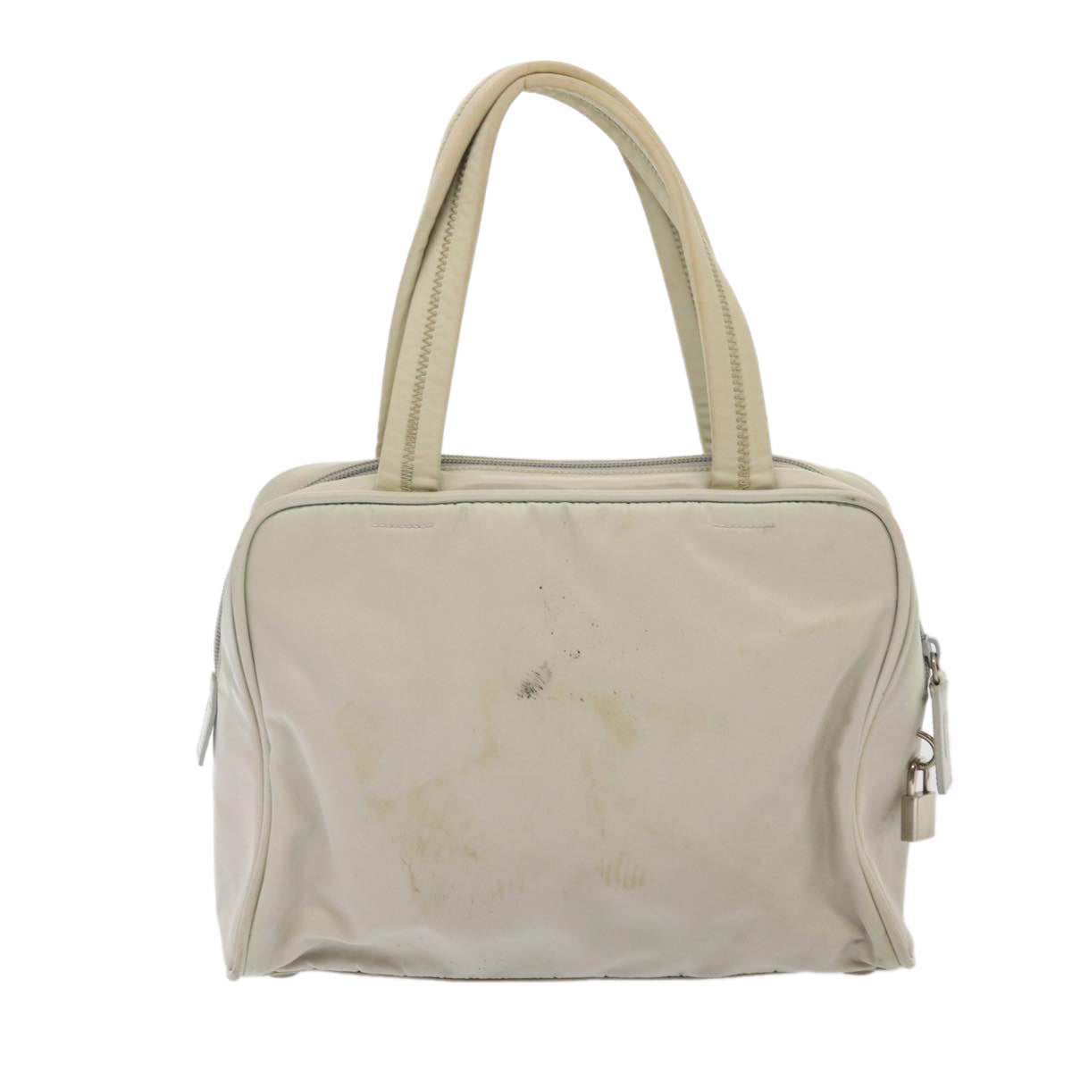 PRADA Hand Bag Nylon Gray Auth