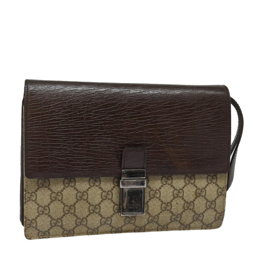 Gucci Leather Canvas Clutch