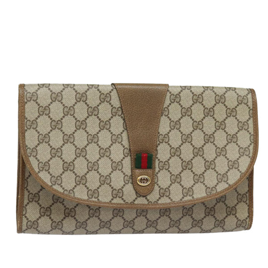 Gucci Leather Canvas Clutch
