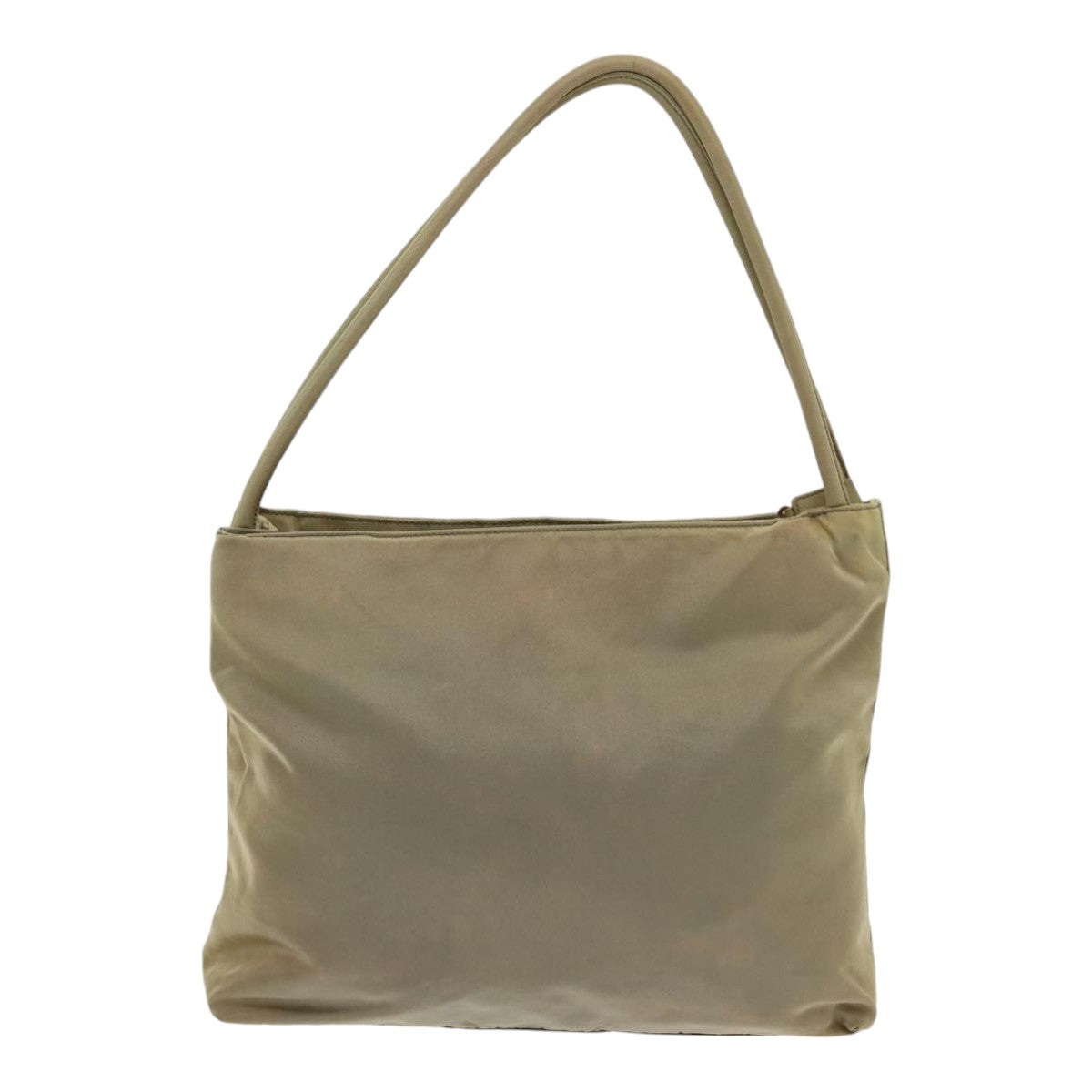 PRADA Tote Bag Nylon Beige Auth