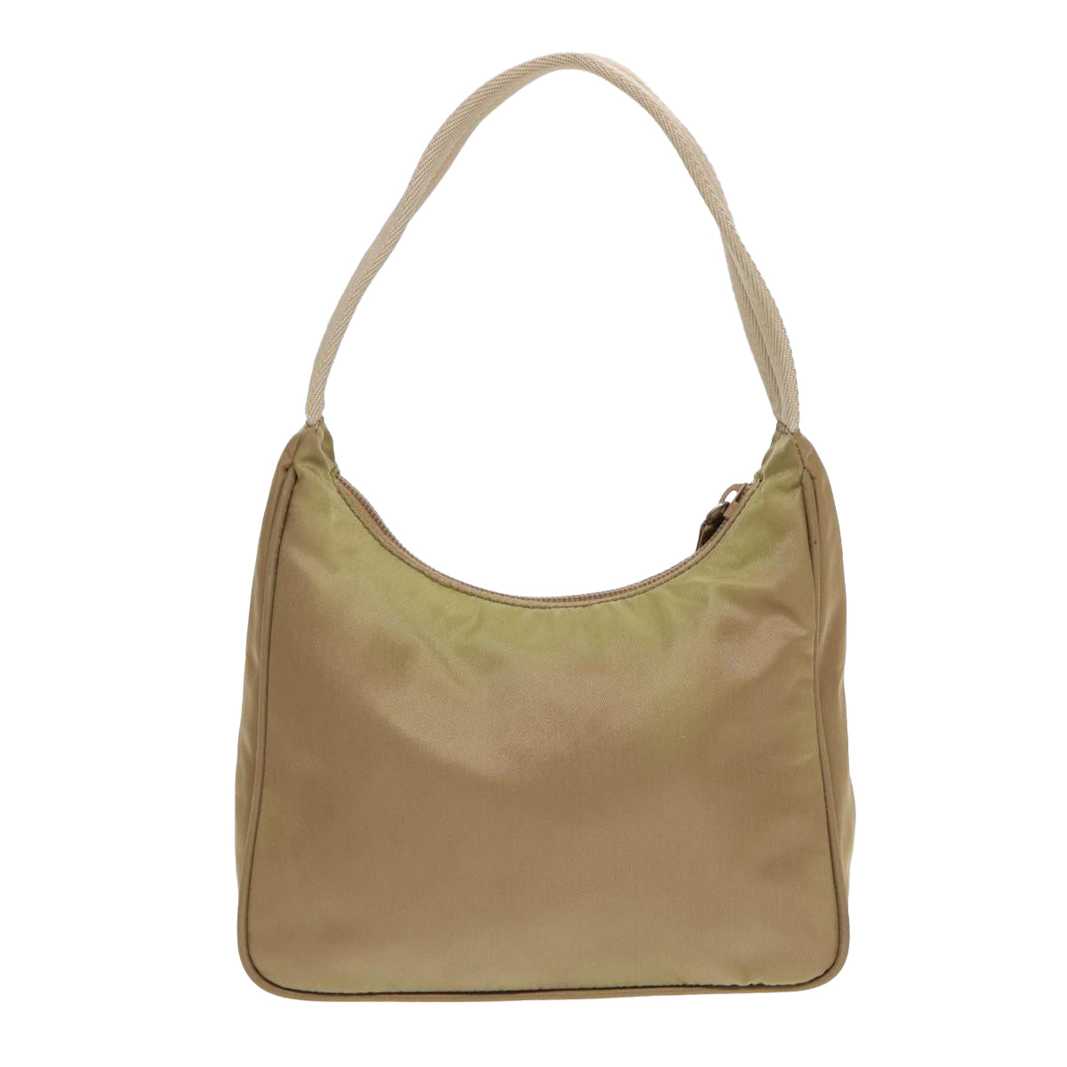 PRADA Hand Bag Nylon Beige Auth