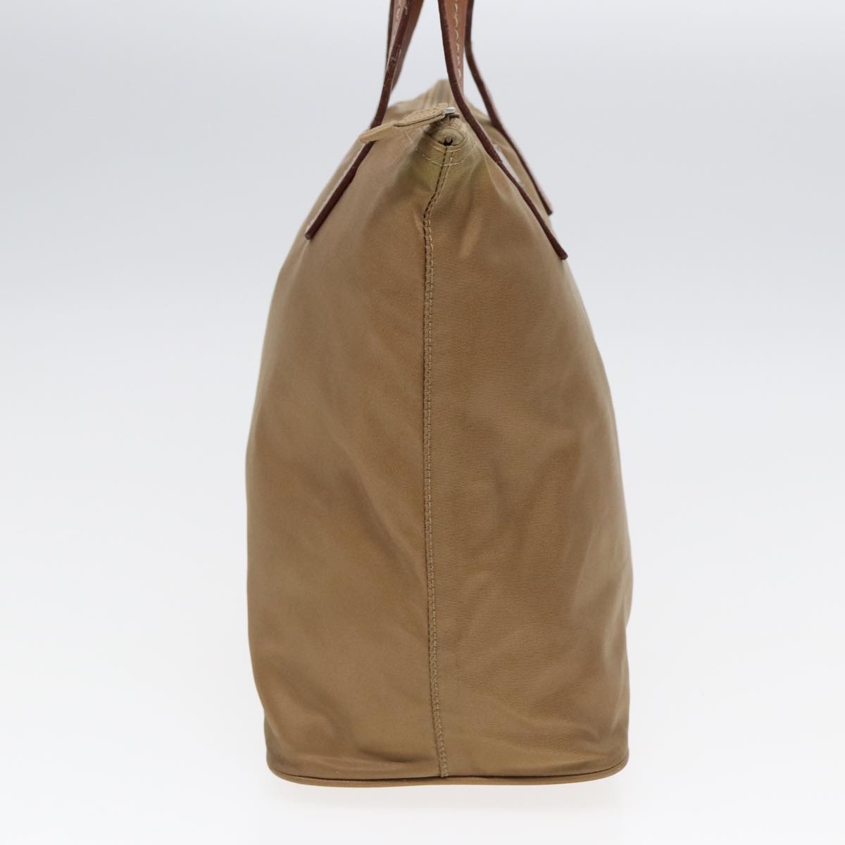 PRADA Hand Bag Nylon Beige Auth