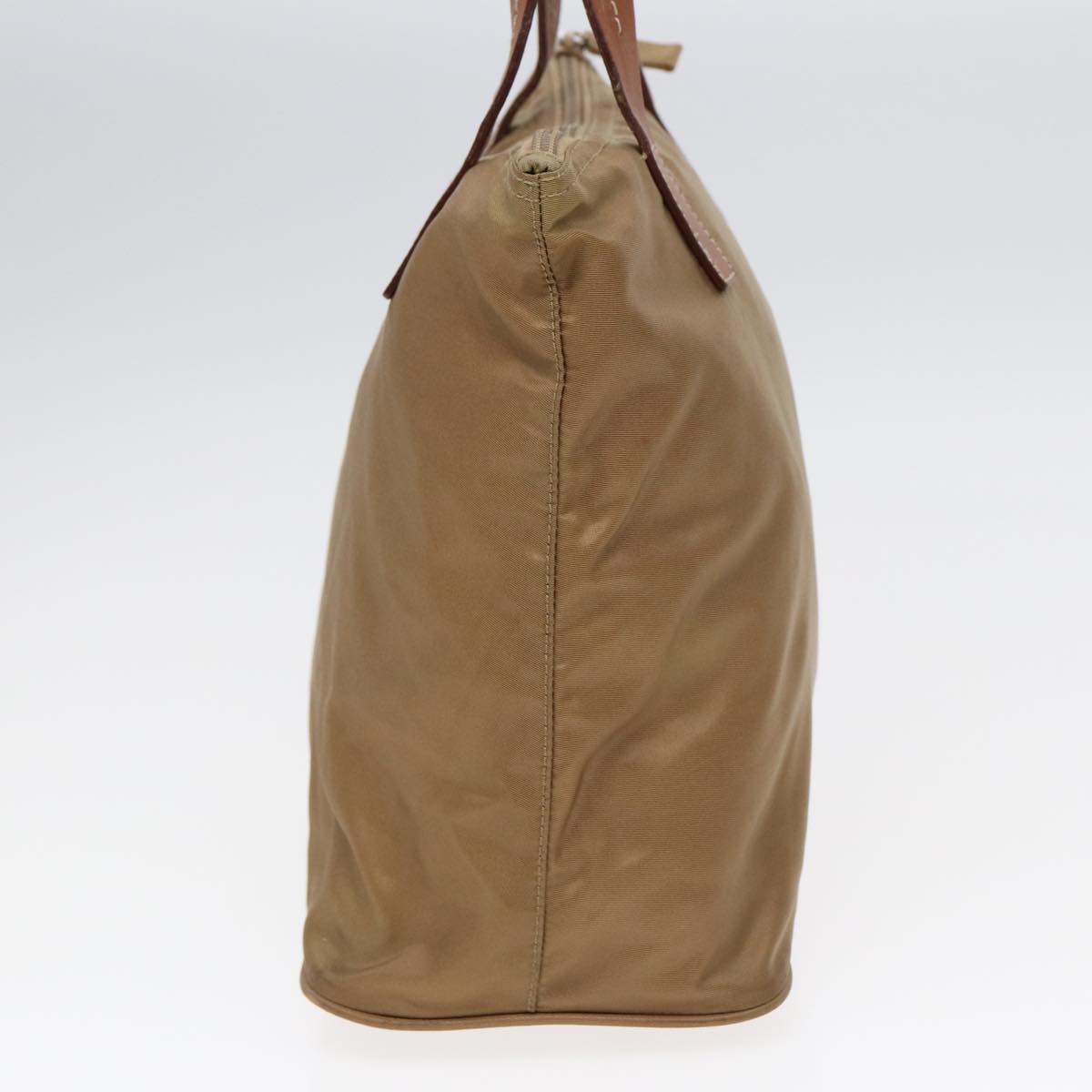 PRADA Hand Bag Nylon Beige Auth
