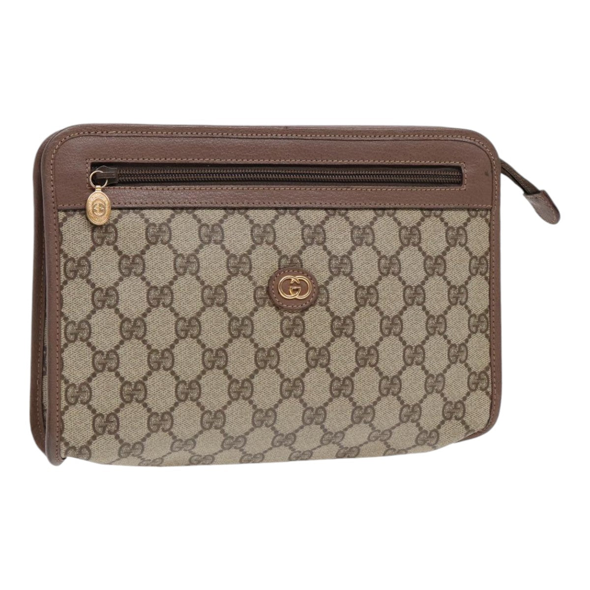 Gucci Leather Canvas Clutch