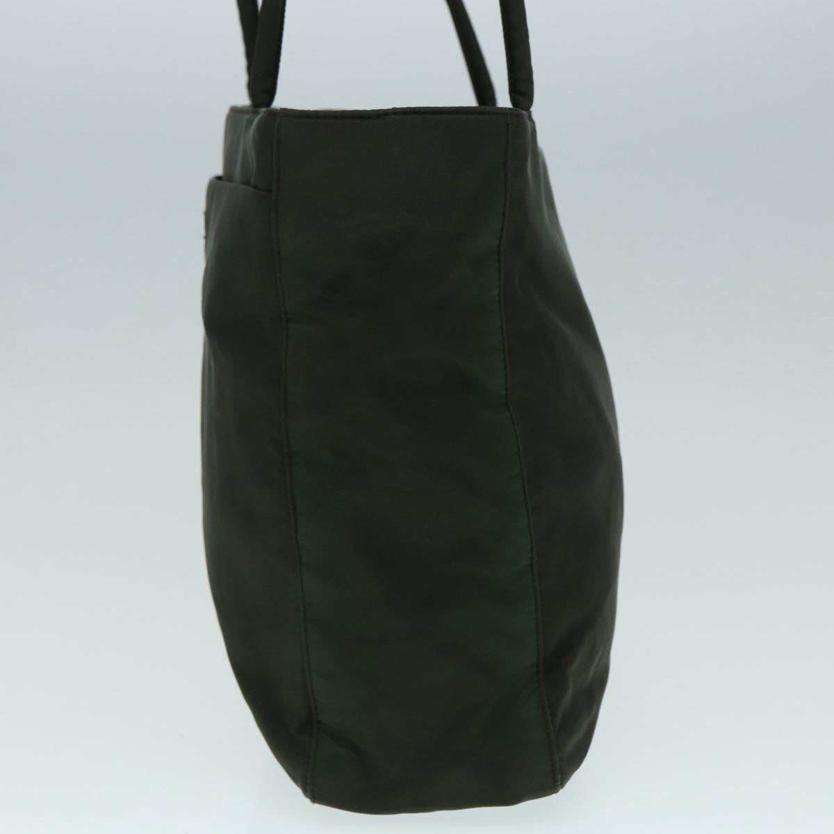 PRADA Shoulder Bag Nylon Green Silver Auth