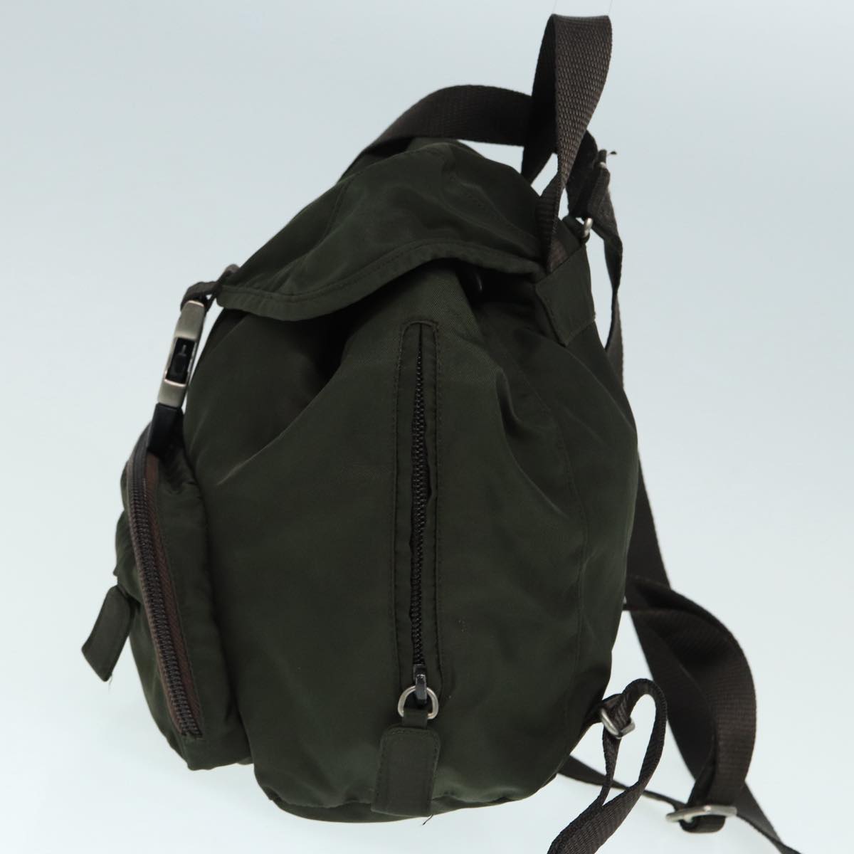 PRADA Backpack Nylon Khaki Auth