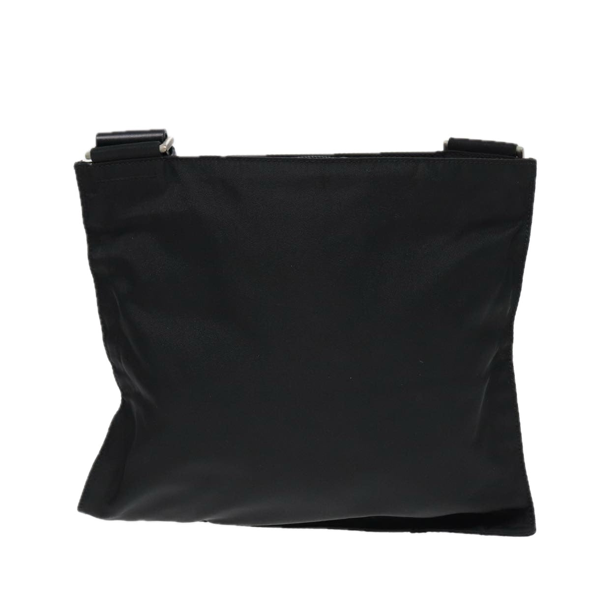 PRADA Shoulder Bag Nylon Black Silver Auth
