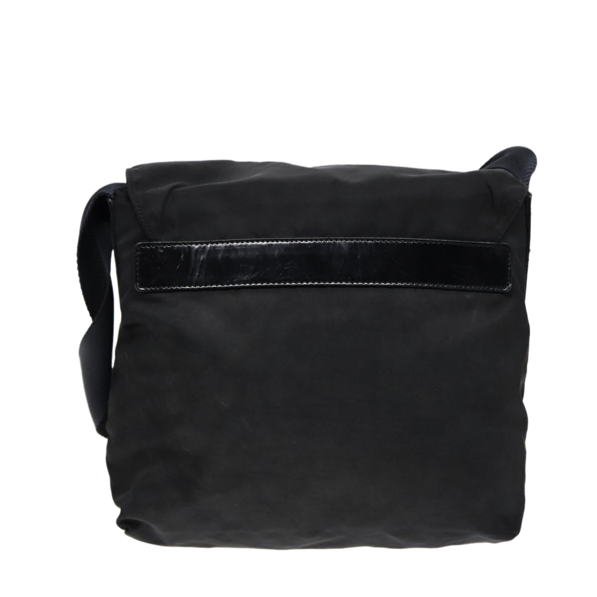 PRADA Shoulder Bag Nylon Black Silver Auth