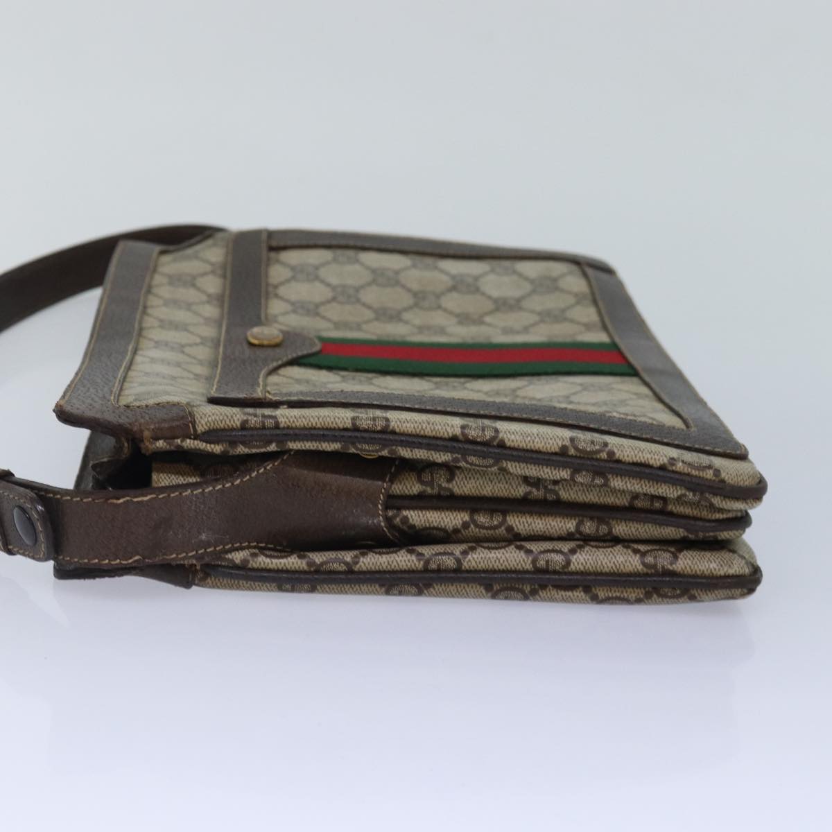 Gucci Leather Canvas Shoulder Bag