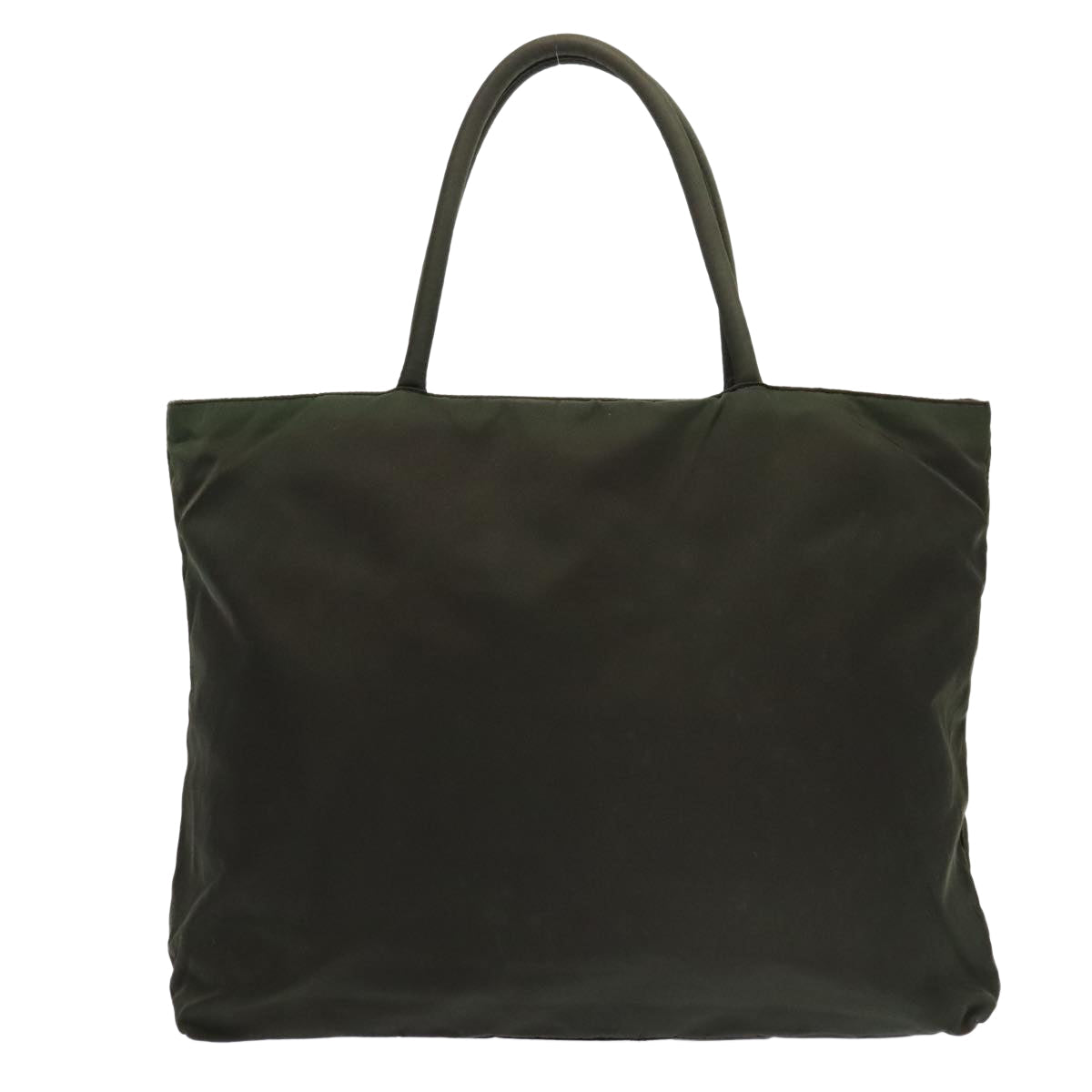 PRADA Hand Bag Nylon Green Silver Auth