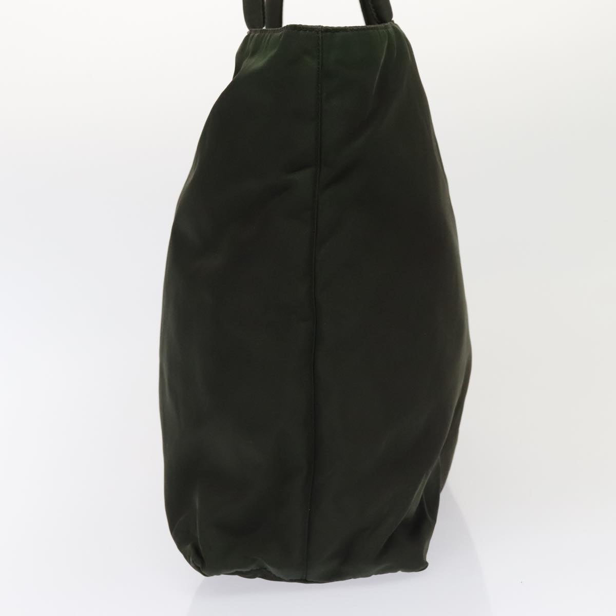 PRADA Hand Bag Nylon Green Silver Auth