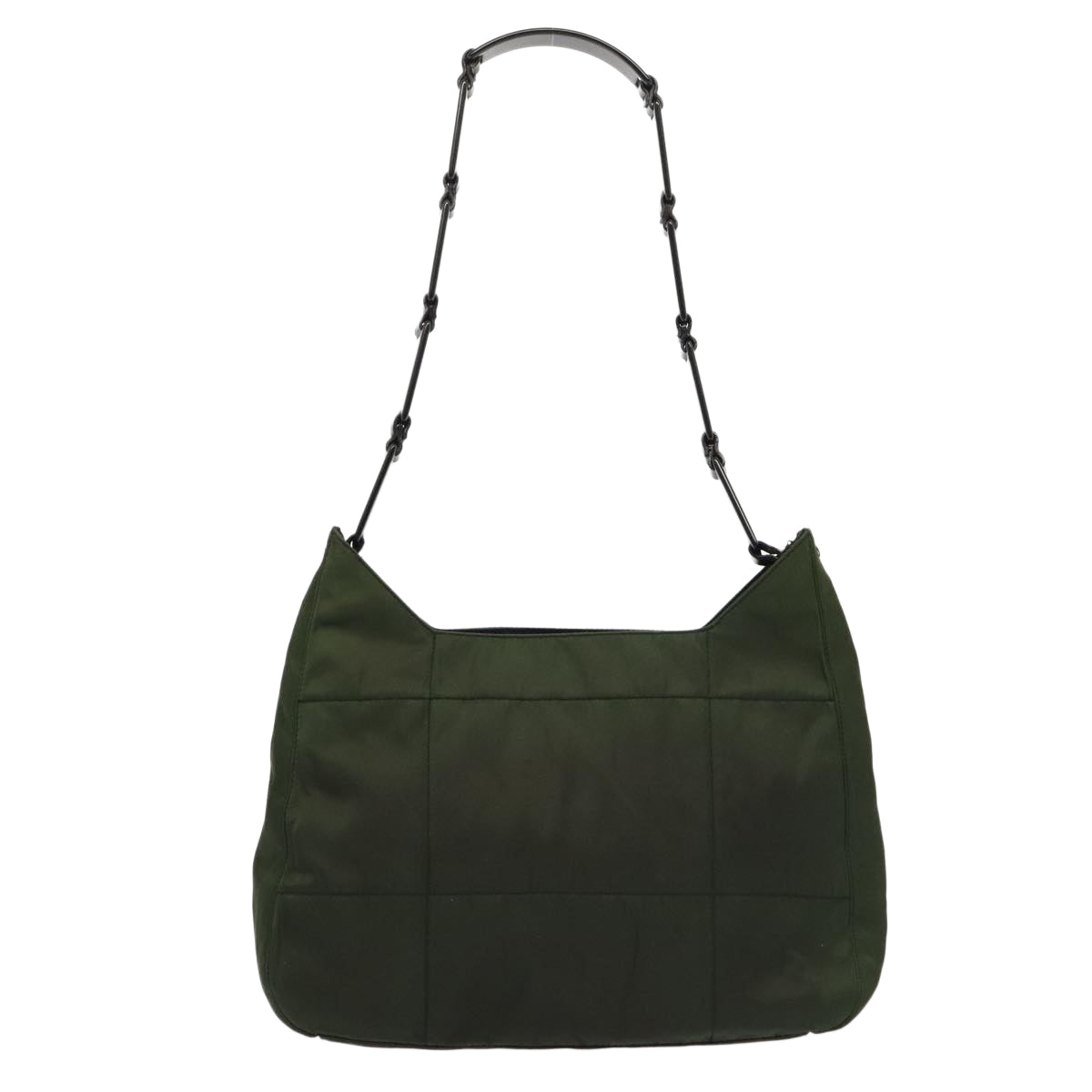 PRADA Shoulder Bag Nylon Green Black Auth
