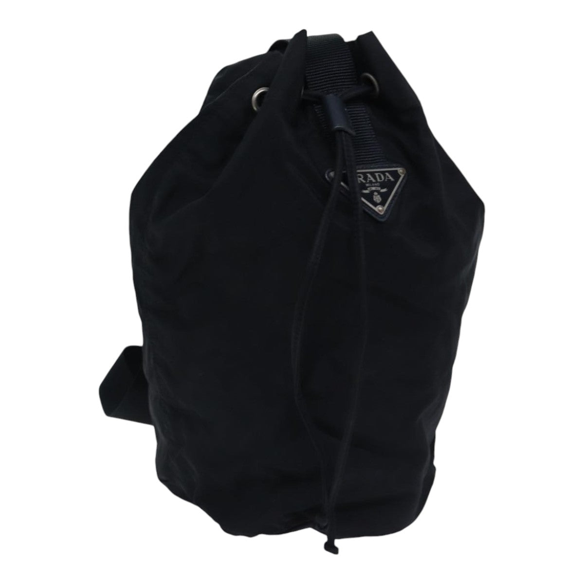 PRADA Shoulder Bag Nylon Black Silver Auth