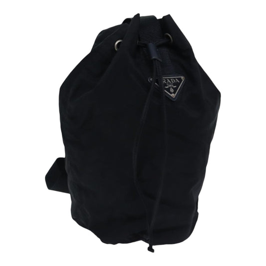 PRADA Shoulder Bag Nylon Black Silver Auth