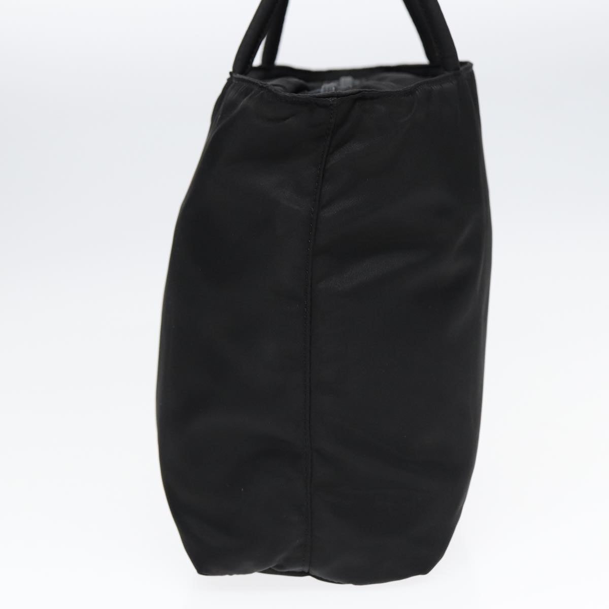 PRADA Hand Bag Nylon Black Silver Auth