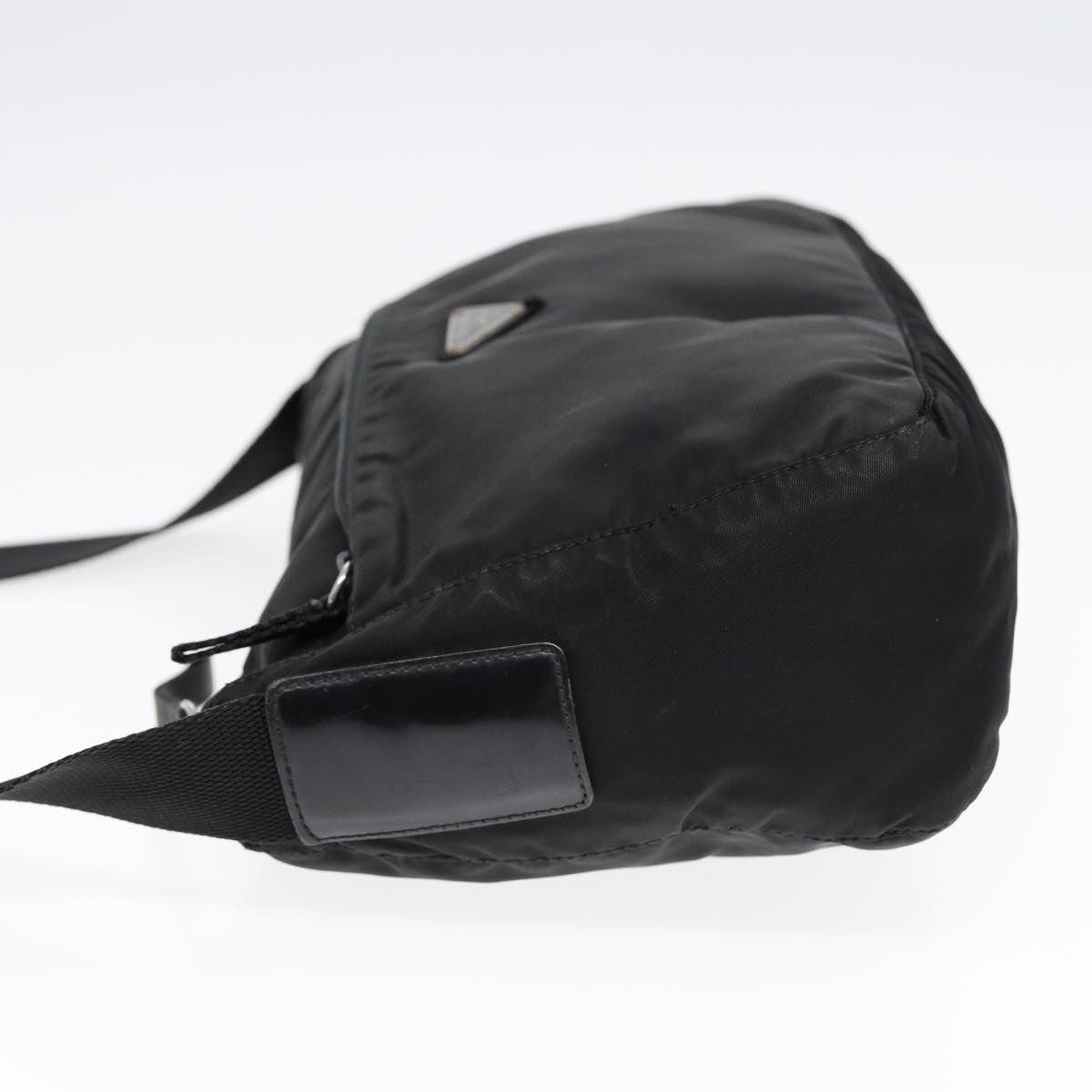PRADA Shoulder Bag Nylon Black Silver Auth