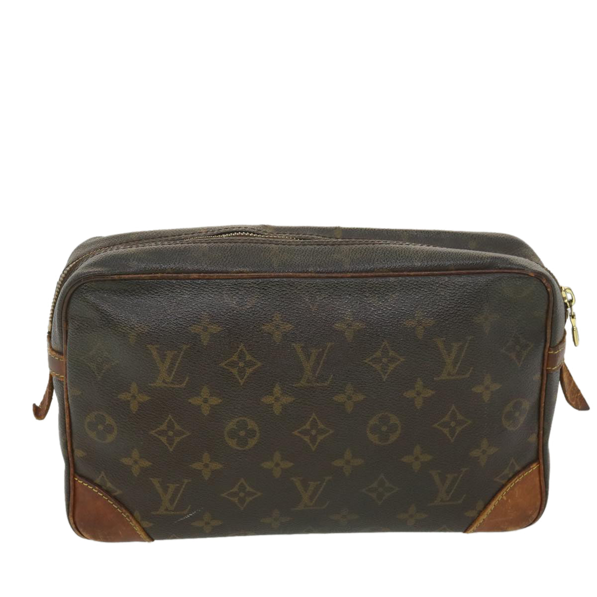 LOUIS VUITTON Monogram Compiegne 28 Clutch Bag M51845 LV Auth bs4248