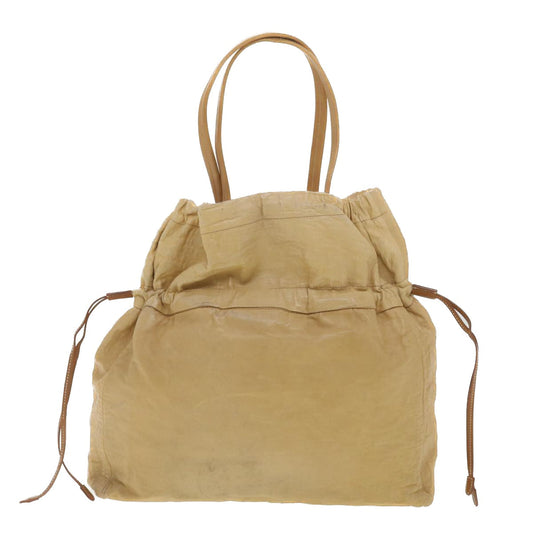 Prada Tote Bag Leather Beige