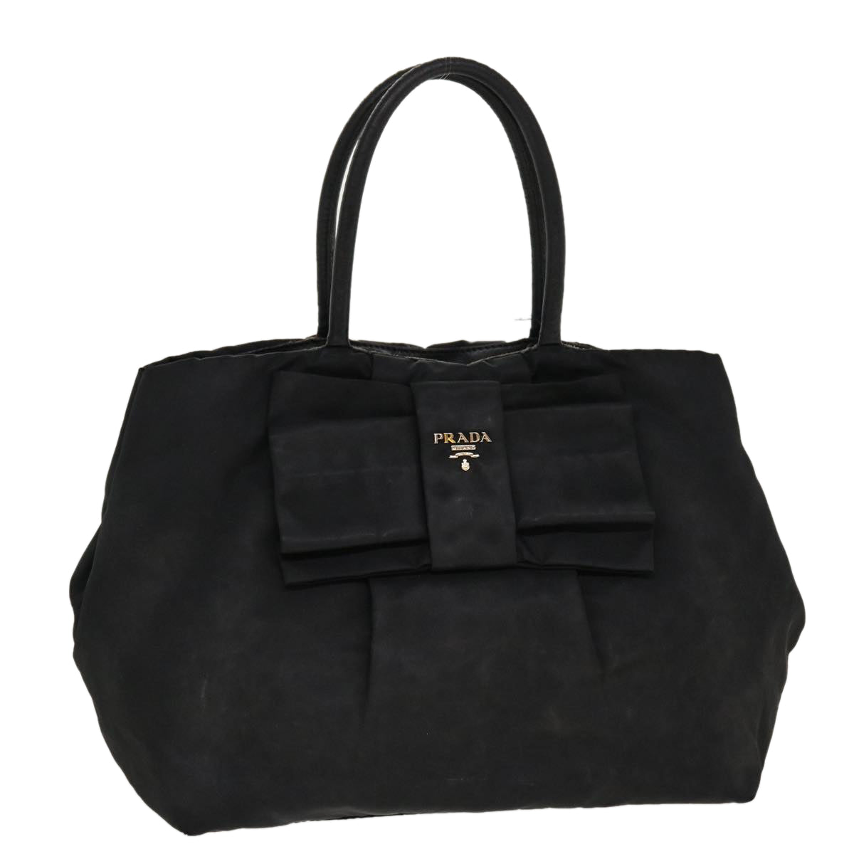 Prada Hand Bag Nylon Black