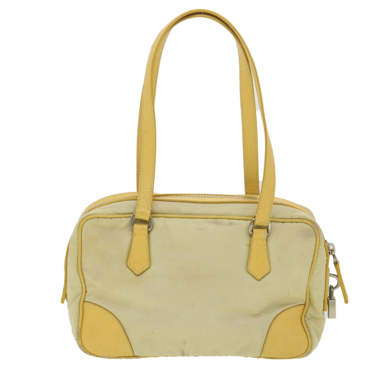 Prada Shoulder Bag Nylon Yellow