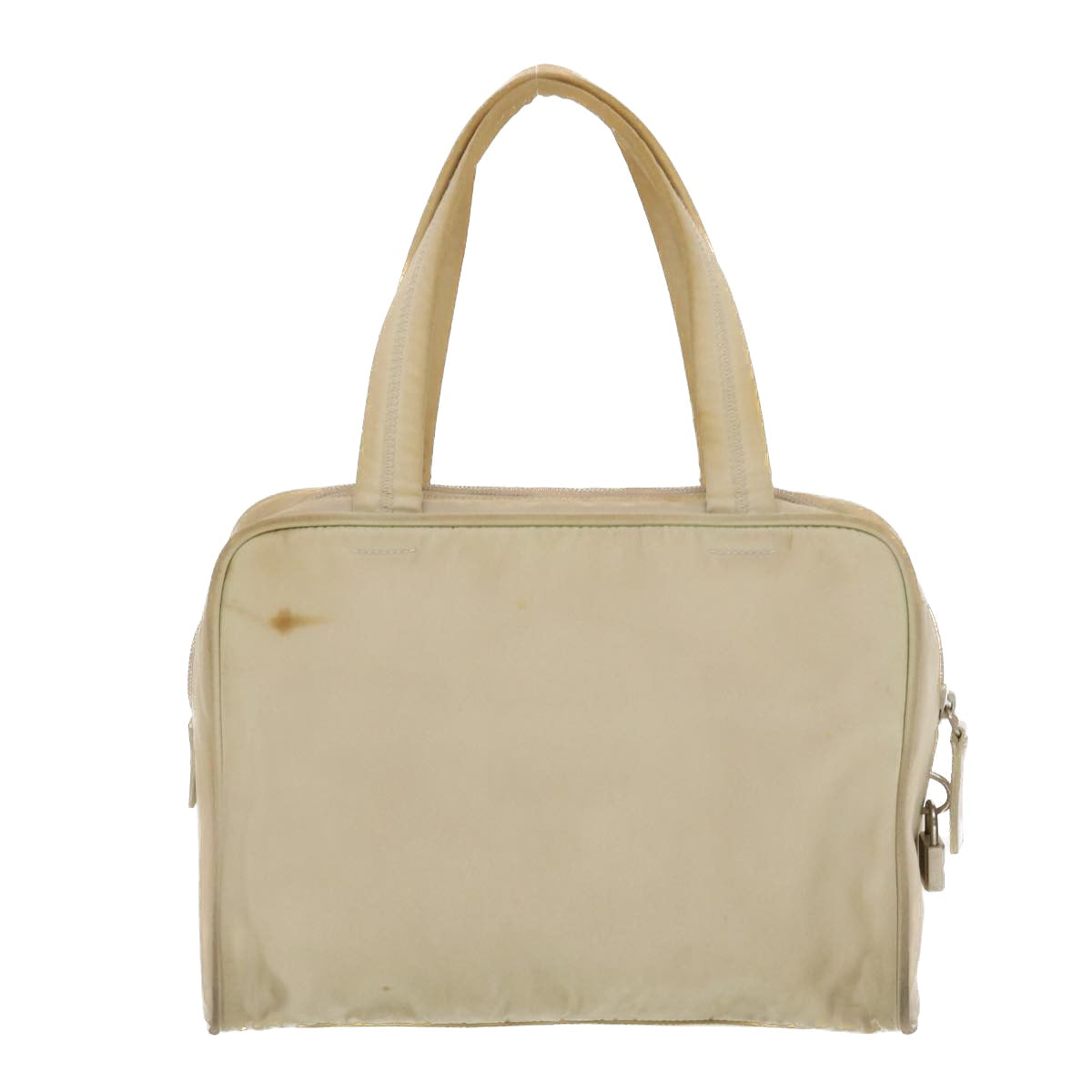 Prada Hand Bag Nylon Beige