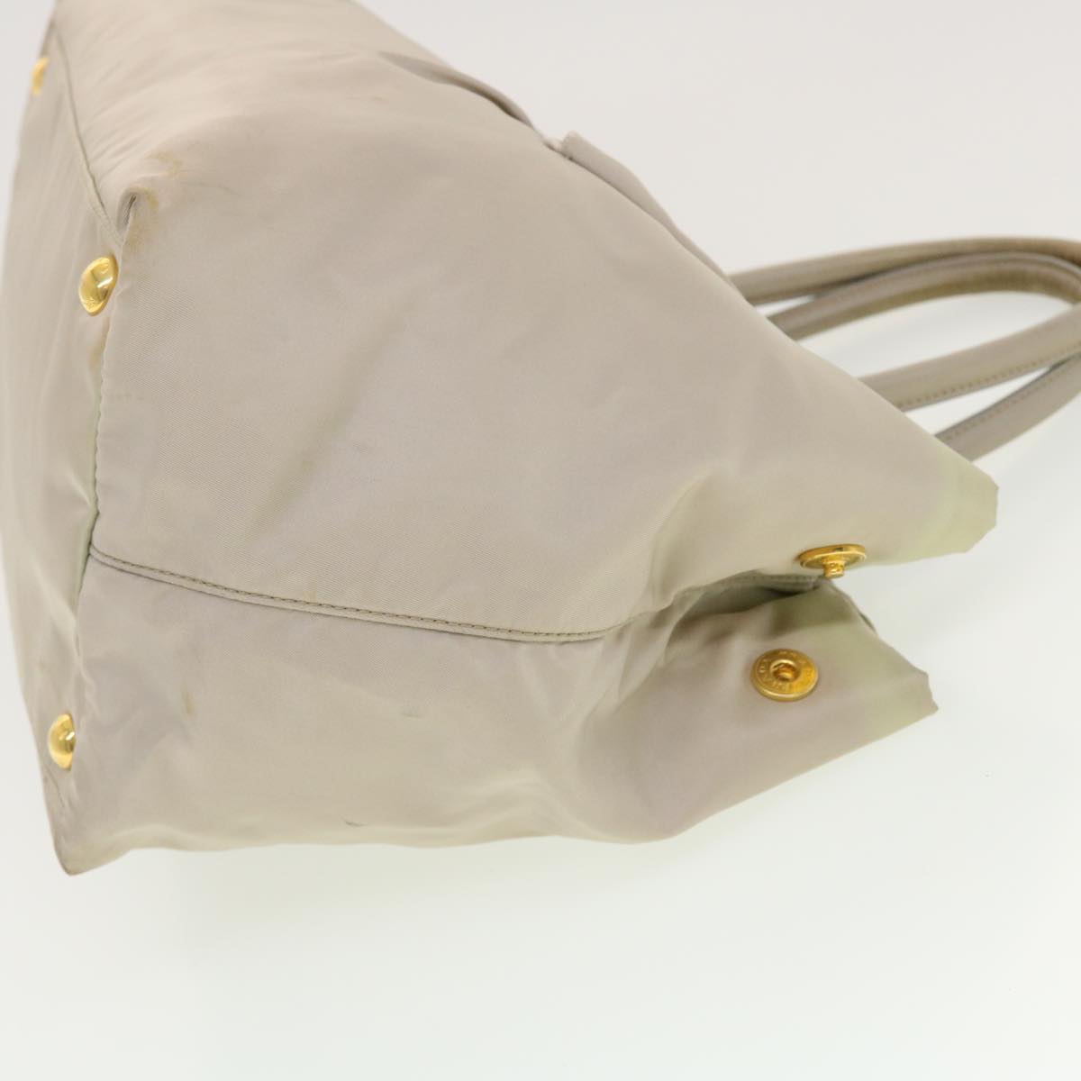 Prada Hand Bag Nylon Beige
