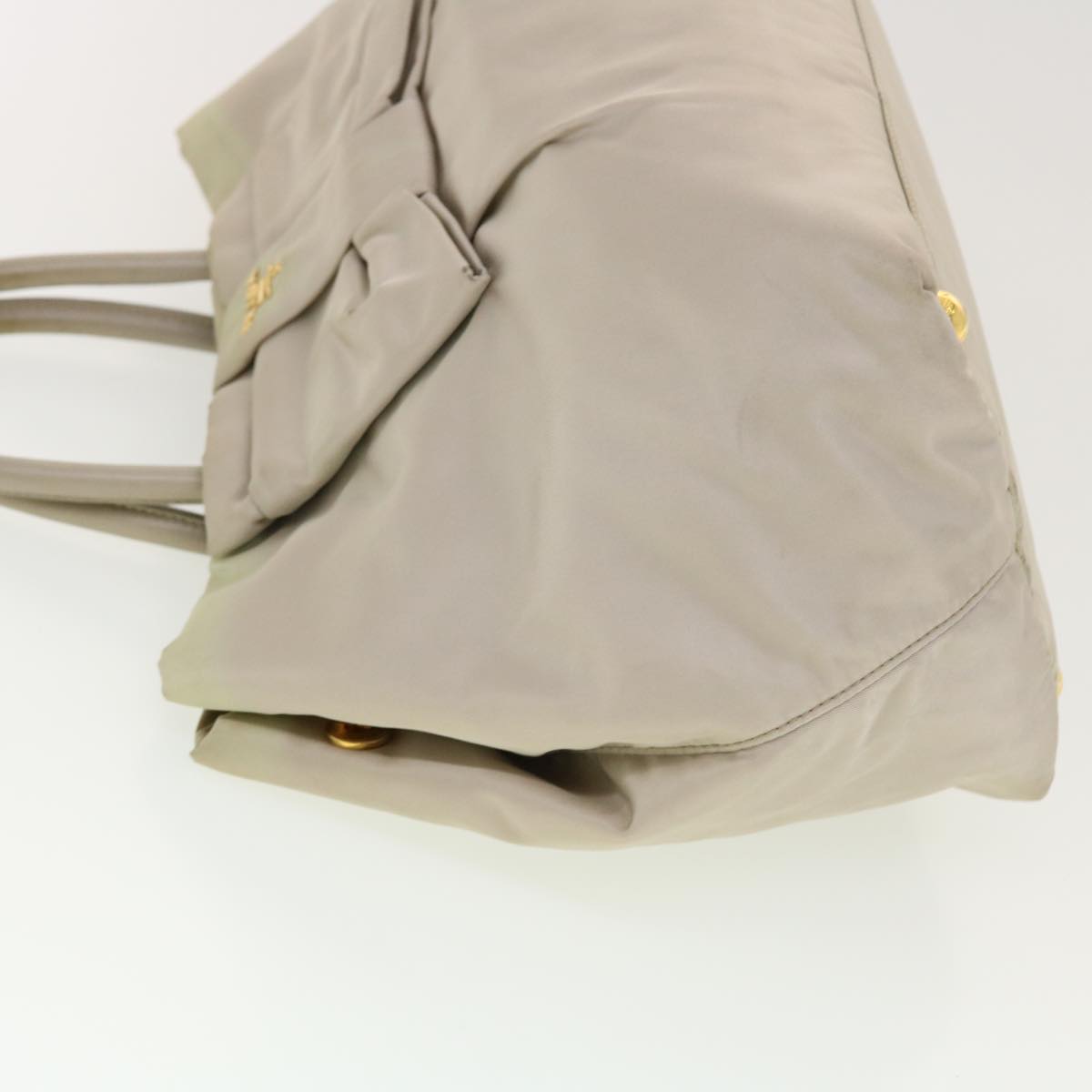 Prada Hand Bag Nylon Beige